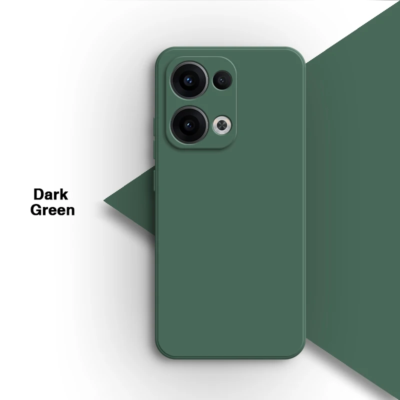 Premium Soft Square Liquid Silicone Candy Case Cover - High Quality Simple Mobile Back Shell