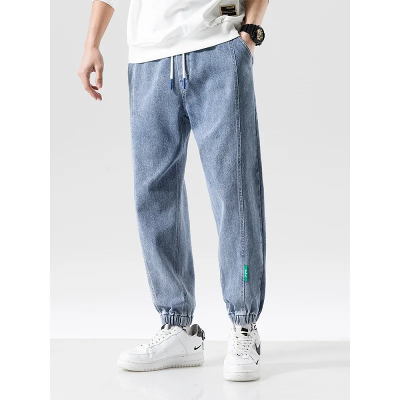 

2023 New Spring Summer Black Blue Baggy Jeans Men Streetwear Denim Joggers Casual Cotton Harem Pants Jean Trousers Plus Size