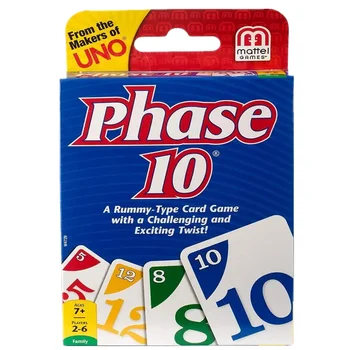 UNO Games 성인 및 어린이용 가족 카드 게임, 챌린지 앤 신나는 러미 스타일 플레이 게임, 10 단계