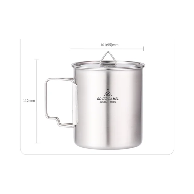 900ml/750ml Multifunction Camping Rice Cooker Titanium Pot Set Outdoor