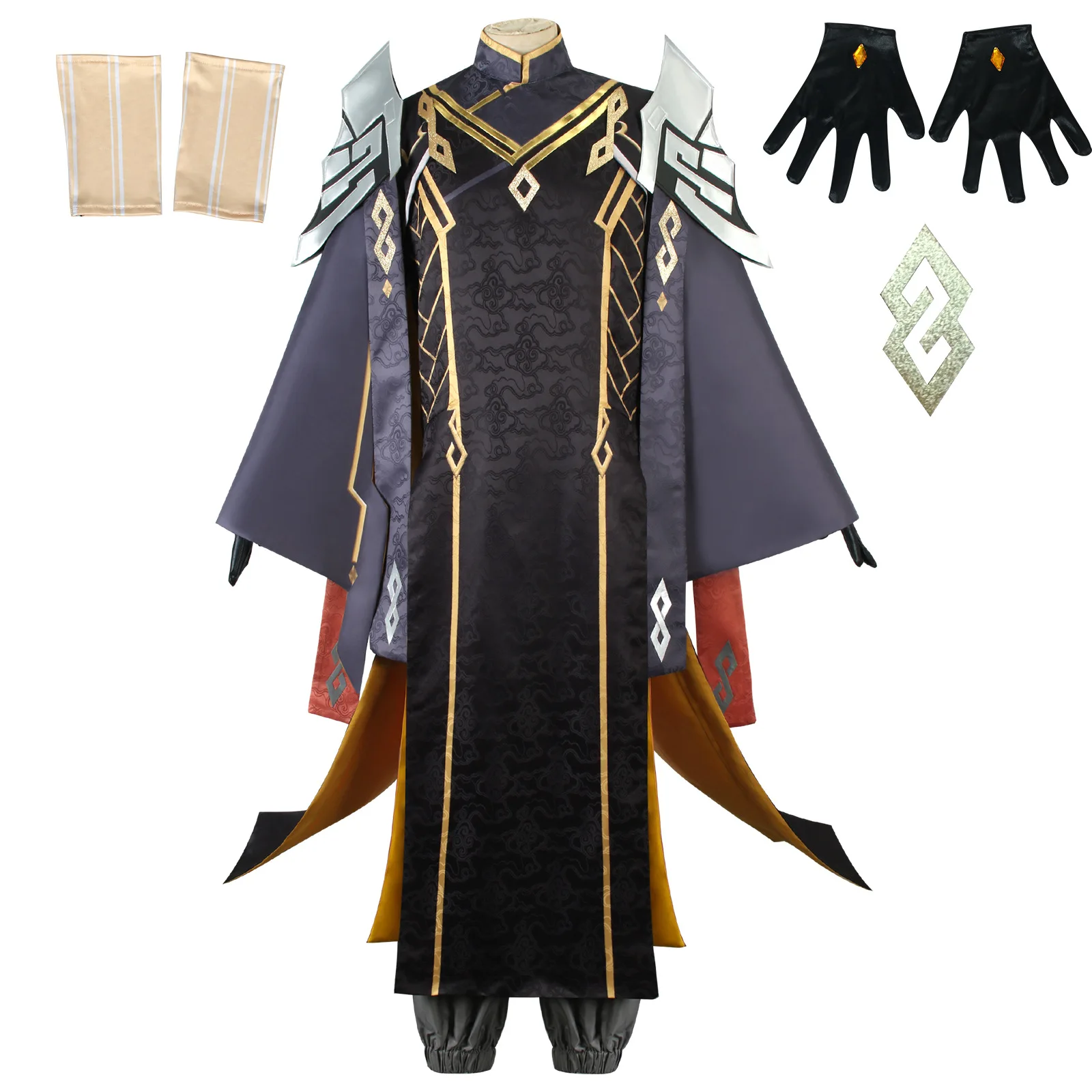 Gioco Genshin Impact Morax Costumi Cosplay Rex Lapis Zhongli Abiti Genshin Impact Parrucche Cosplay Festa Di Halloween Zhong Li Cosplay