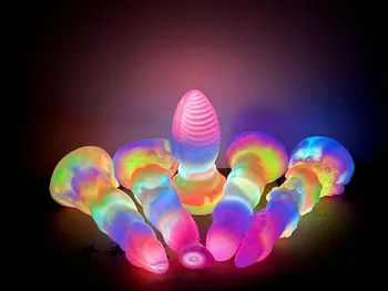 Glow-in-the-dark animal dildo Silicone penis tongue octopus tentacle masturbator anal plug sex toy for men and women Sm flirting 3