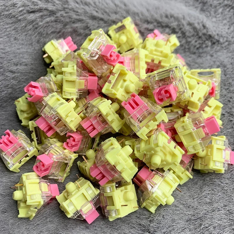 맞춤형 키보드 기계식 키보드 스위치, 맞춤형 부드러운 삼각대 스위치 본체, DIY TTC 골드 파우더 샤프트, 37G 선형 스위치