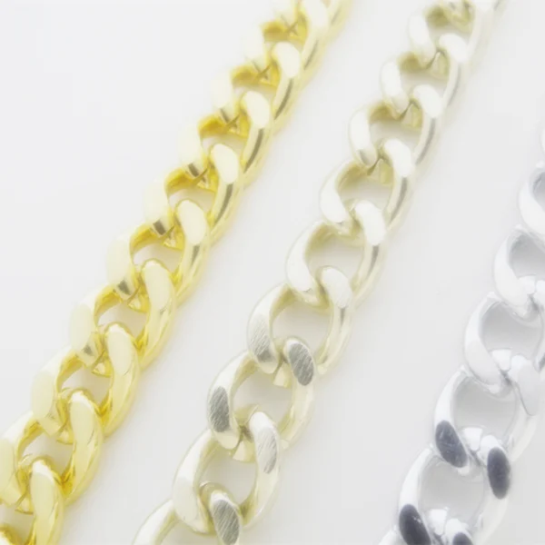 

9mm Diamond Cut Aluminium Handbag Cloth Shoes Chain Replacement Crossbody Necklace Purse Hardware Accessories Parts Punk Style