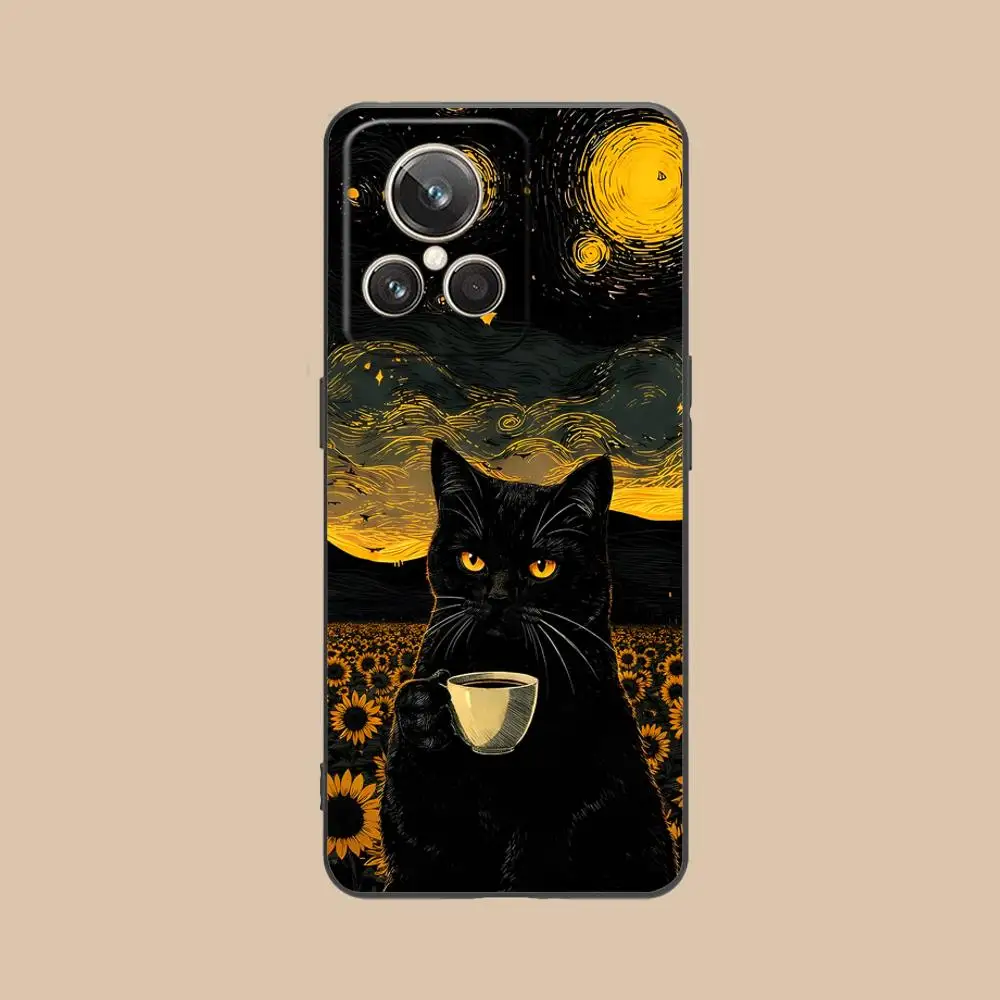 Charming Cat Design Matte TPU Phone Case with Colorful Printing
