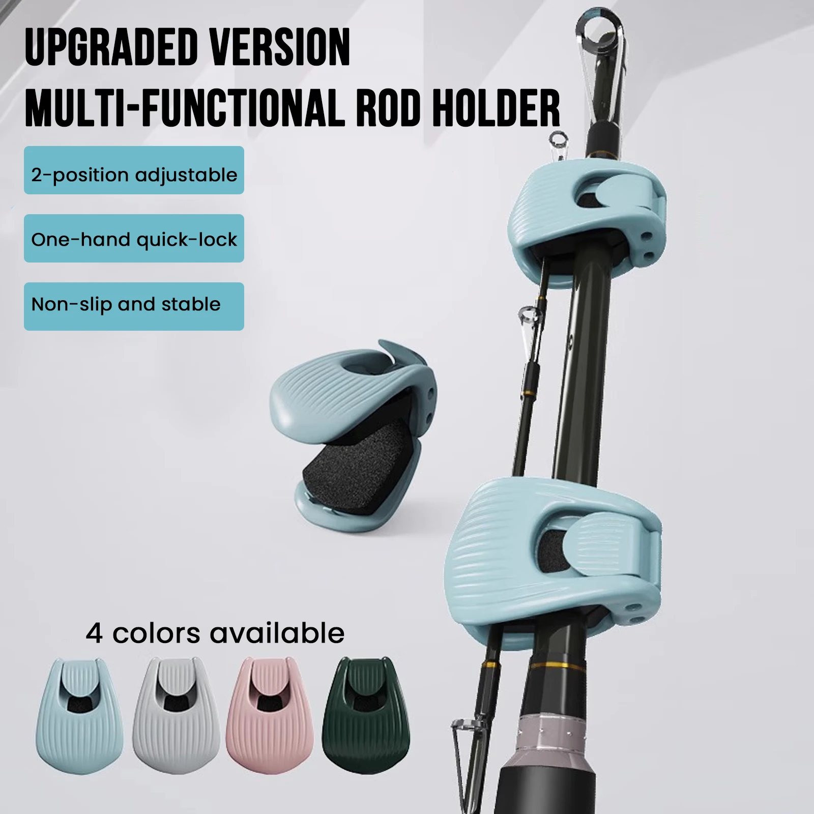 6/12Pcs Fishing Rod Holder Fixer Clip Lure Rod Bundling Clamp Beach Fishing Pole Holder Compact Fixer Holder Fishing Tools