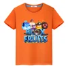 New Game Blox Fruits 100%Cotton t shirt for kids boy 10years anime Tees Short Tops pride tshirt y2k one piece kids clothes girls 4