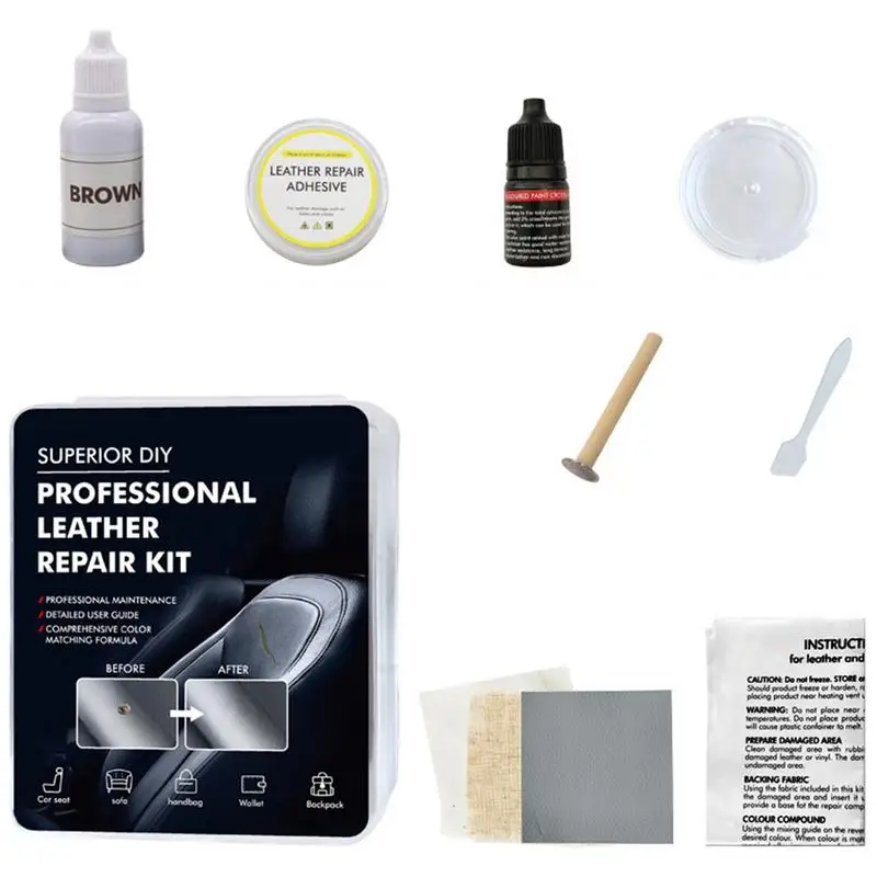 

Leather Couch Repair Kit 7 Colors Car Leather Repair Kit Multifunctional Seat Leather Repair Tool For Car Seat Sofa Jacket Boat