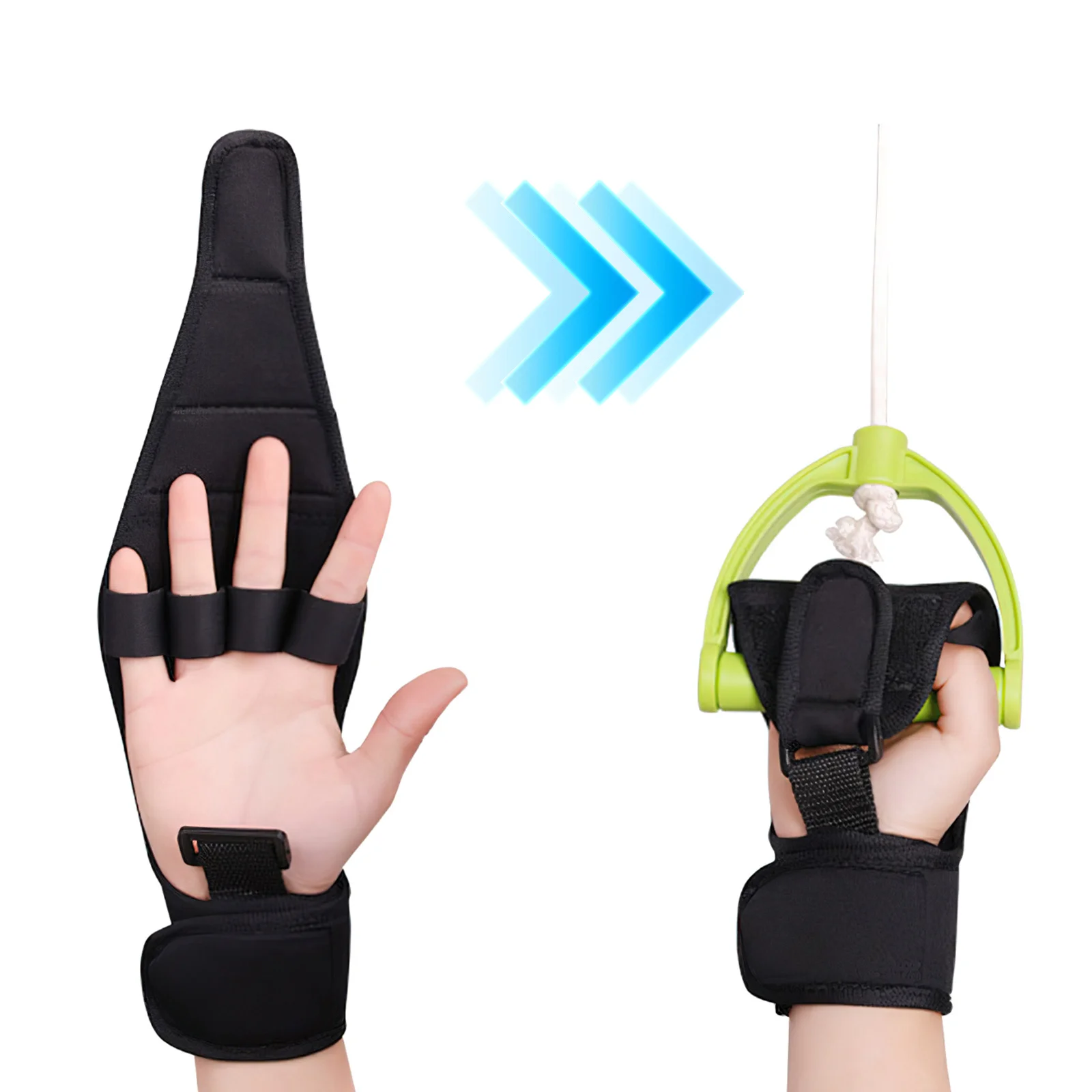 Finger Separation Design Rehabilitation Gloves for Stroke Recovery Tightness Control Hand Fixation Training Aid for Grip