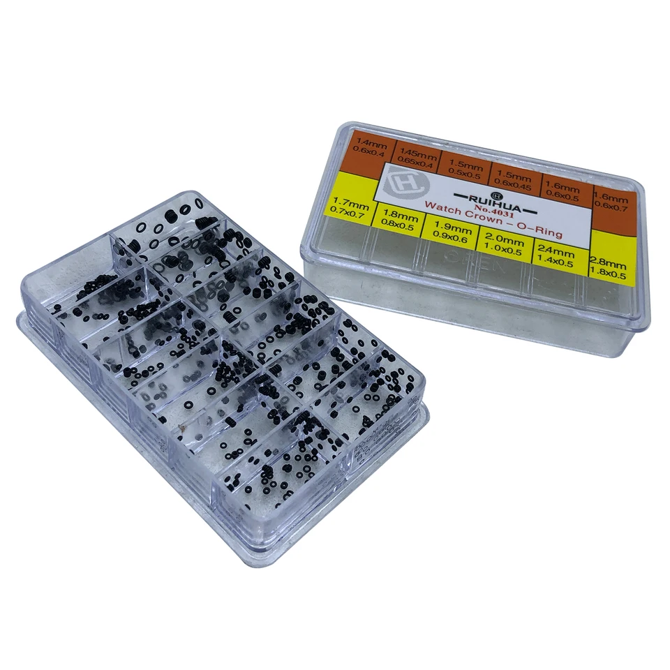 950 Pièces Montre Joints Toriques, Montre Joint, Joint Torique étanche En Caoutchouc Noir De 0,5