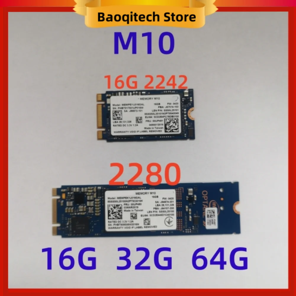 Solid State Drive M10 M.2 2280 32GB 16GB PCIe M.2 2242 3.0 3D Xpoint NVMe For Intel Optane Memory