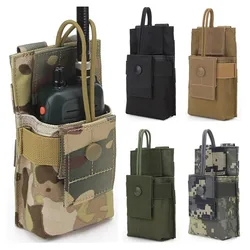 Bolsa de Radio táctica 1000D para walkie-talkie, soporte para teléfono, cinturón militar de caza, EDC, bolsa Molle para revistas