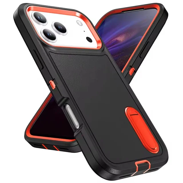 ตัวเลือกสินค้า เคสกันกระแทกไฮบริด 3in1 สำหรับ iPhone 17/16 Pro Max Plus วัสดุ PC แข็งแรง
