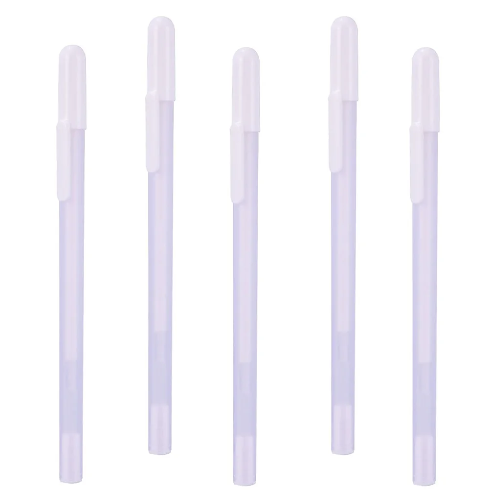 

5 Pcs White Highlighter Gel Ink Pens Drawing Artists Fine Point Color Fountain