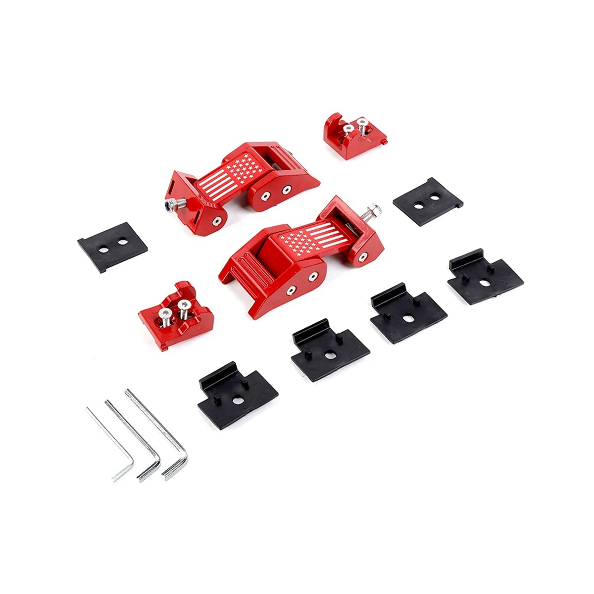 

Car Engine Hood Latch Lock Catch Cover Kit for Jeep Wrangler JK 2007-2017 JL JT Gladiator 2018-2022 Accessories (Red)
