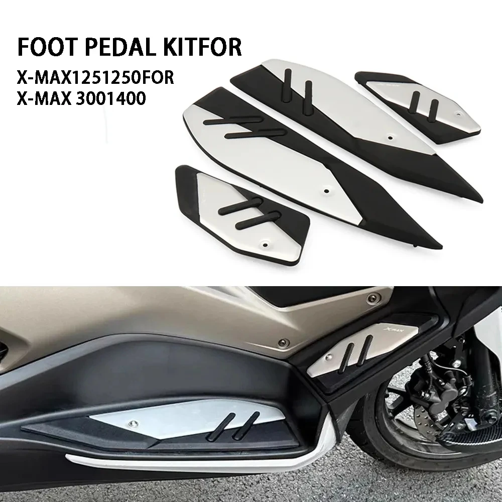 

For Yamaha XMAX 300 2023 - 2024 X-MAX 300 XMAX300 XMAX 250 400Motorcycle Foot Pegs Plate Skidproof Pedal Plate Footrest Footpads