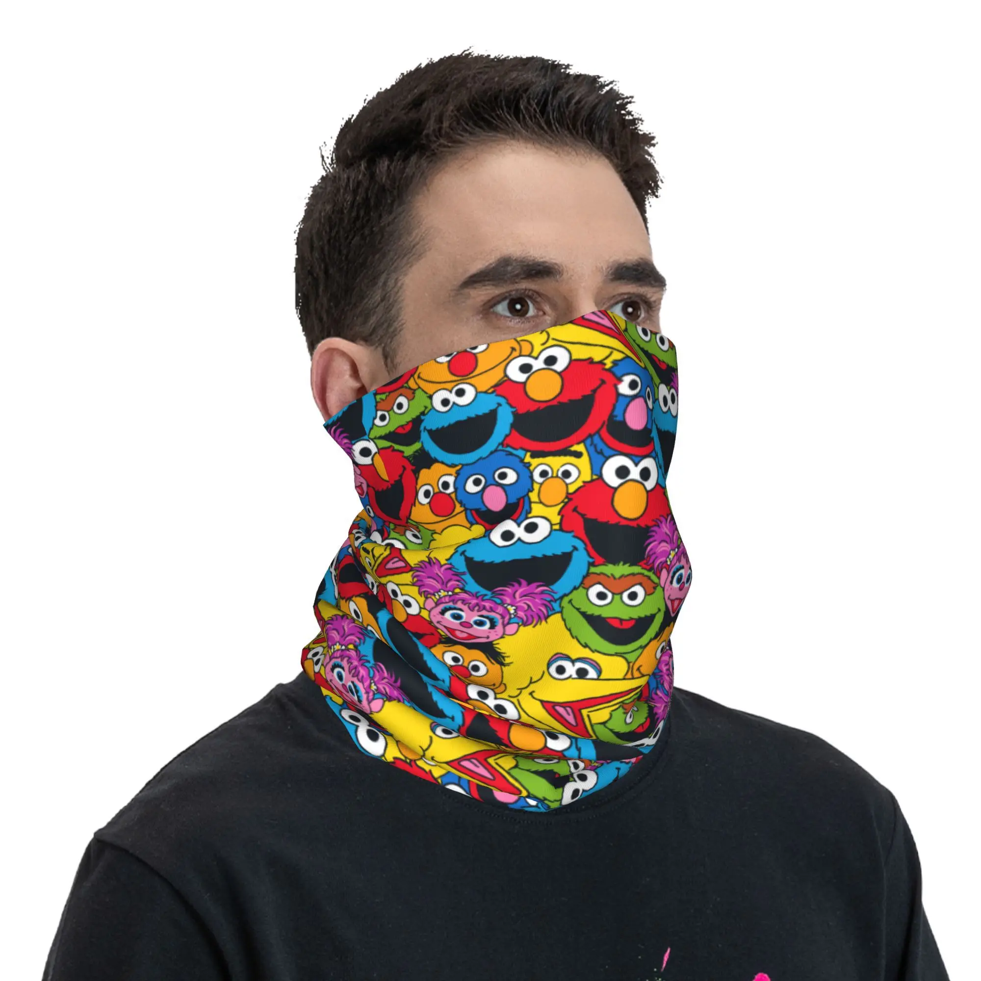 Cute-S-Cookied-S-Monstered Bandana Neck Gaiter Printed Balaclavas Mask Scarf Warm Cycling Outdoor Sports Men Women Windproof
