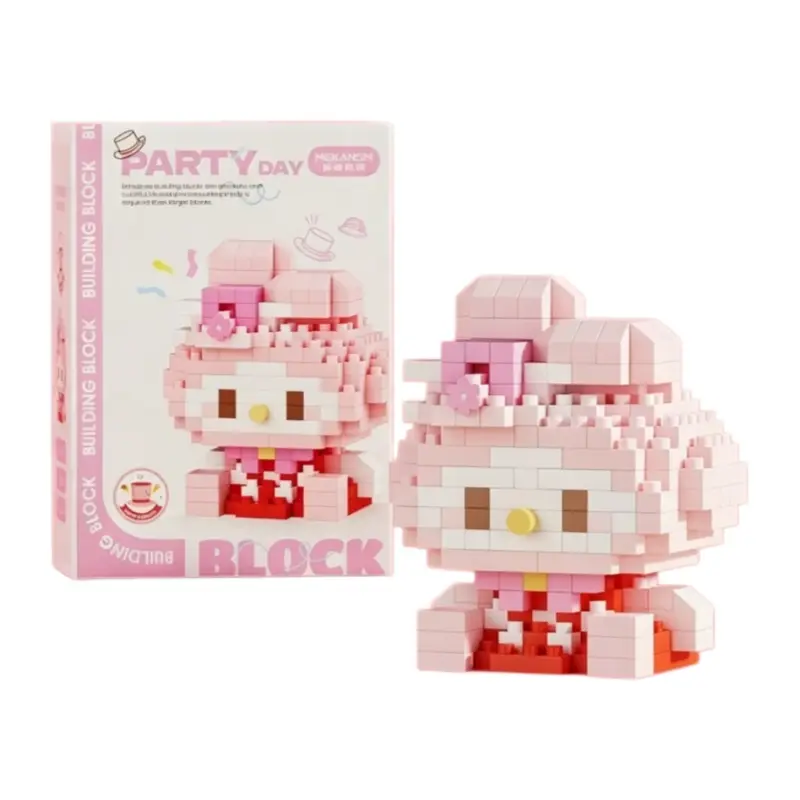 99 style SANRIO Hello Kitty Building Blocks Cartoon Figures Kuromi Bricks My Melody Children's Assembly Toys Cinnamoroll Gift - Image 36