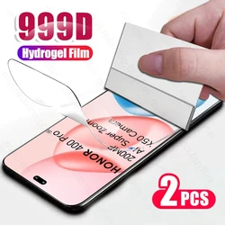 Premium 2 - Pack Hydrogel Film Screen Protector and Case Combo for Honor 400 (Transparent - 2PCS)