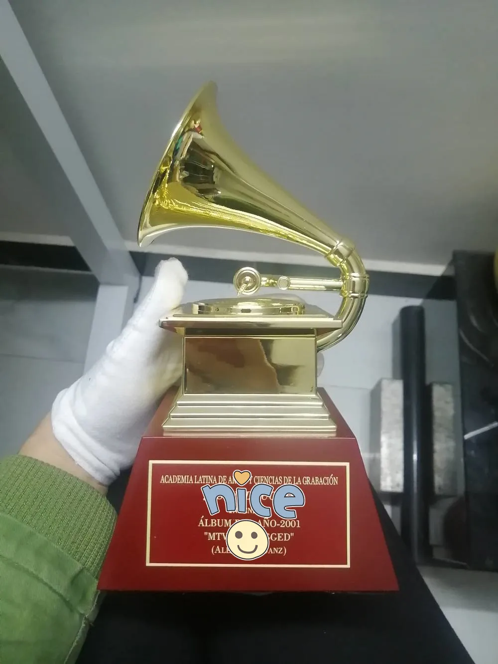Replica Latin Grammy Trophy 11 Scale Size 22.5cm Height Music