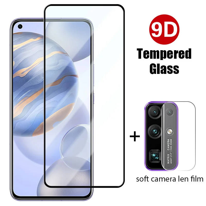 

2 в 1 Защитная пленка для экрана с полным покрытием для Honor 10 20 30 Lite Pro 10i, Защитное стекло для объектива Honor 8X 9X 10X Lite 20i 30i 9C, стекло
