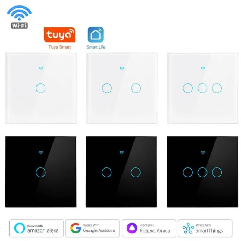 

Smart Switches Tuya WiFi 1 Inputs Preded Tactile Light Sensor 433MHz RF Smart Life to Alexa Home Alice