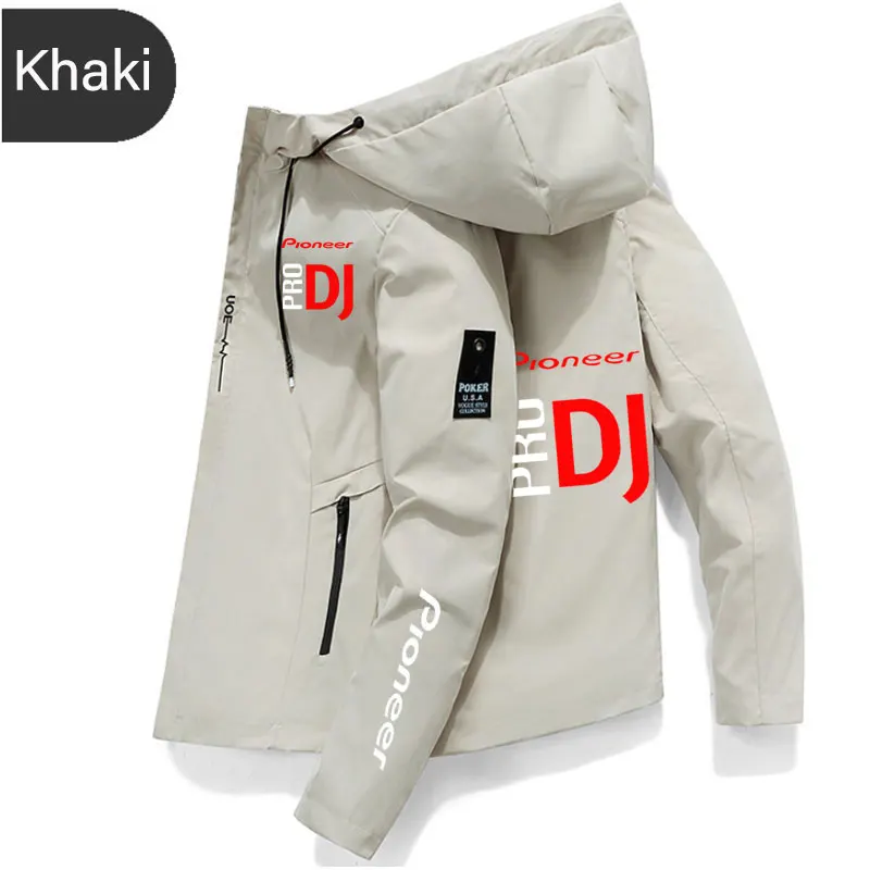 New Fashion DJ Hooded Jacket Men's Thin Polyester Spring And Summer Jacket Sun Protection Jacket Sports Hooded Jacket