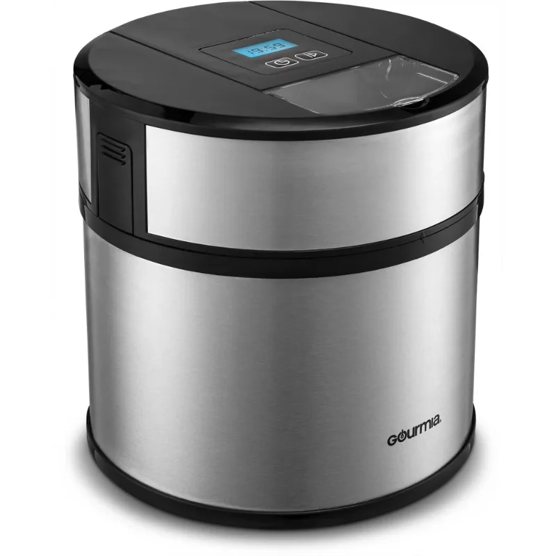 

Gourmia 3 Pint Ice Cream Maker with Digital Timer, Stainless Steel