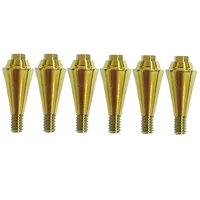 6pcs Multi unit straight abutment Straight MU abutment compatible with Megagen Anyone platform GH1.5-4.5mm 1