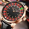 PINDU Design Mechanical Watch NH35 Movement Arabic numerals Rotating Dial Roulette Automatic Watch Diamond Luminous Hands P6616 2