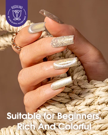 ROSALIND Fashion New Products marble nail polish UV Nail Art Semi Permanent Varnishes Soak Off nude gel color Christmas gift 2
