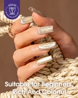 ROSALIND Fashion New Products marble nail polish UV Nail Art Semi Permanent Varnishes Soak Off nude gel color Christmas gift 2
