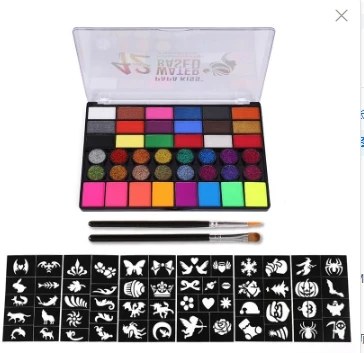 42 Farben wasserlösliche Malerei UV Neon Glitzer Farbe Kunst Halloween und Musik Festival Party Rollenspiel Farbe – Detail 1