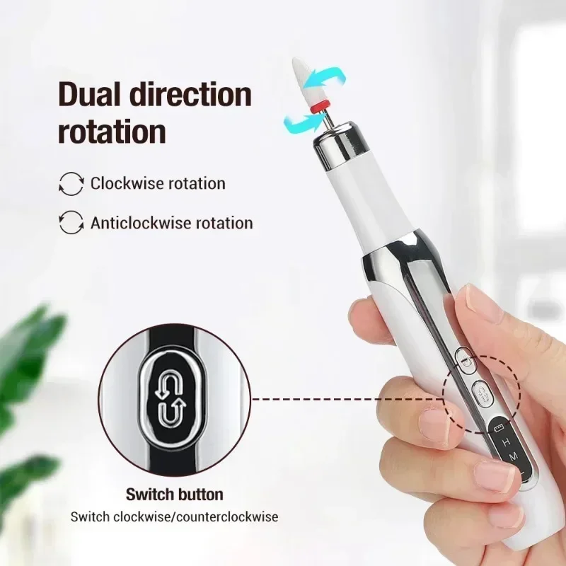 Electric Nail Drill Machine Set Pedicure Grinding Equipment Mill For Gel Nail Polish Manicure Professional Nail Polishing Tool 4
