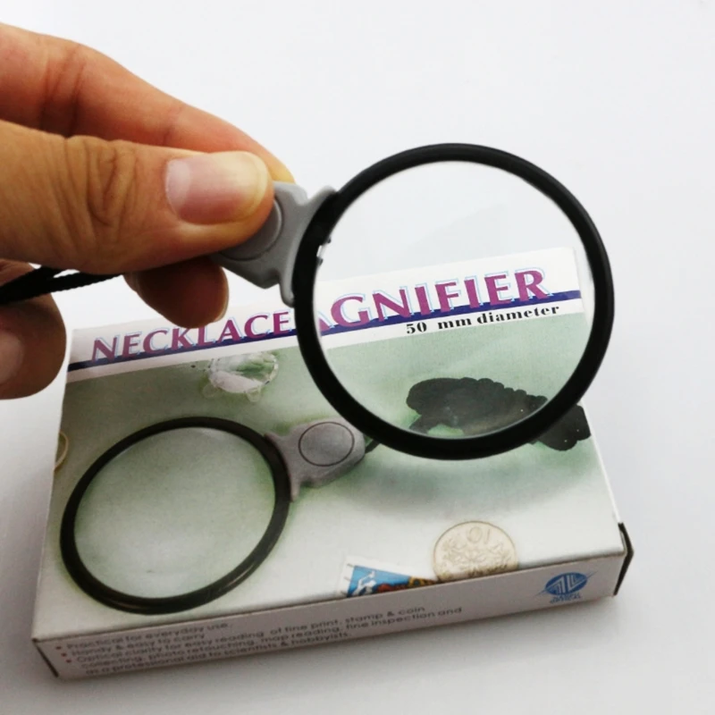 Hanging Loupe Magnifying Glass Reading Inspection Coins Pendant