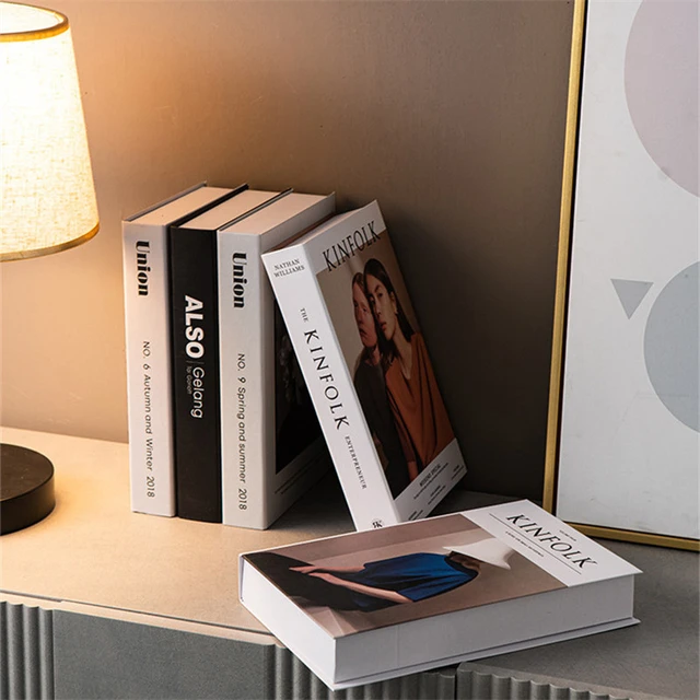 Modern Simulation Books Decorations for Home Luxury Coffee Table Books  Storage Box Living Room Study Soft Fake Book Decorations