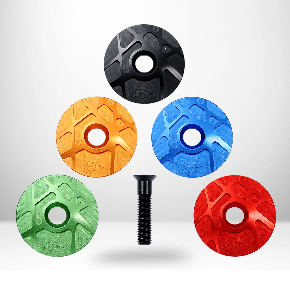 Bike Stem Cap RYET Super Light Aluminum 7075 Ahead-cap 5g Headset Top Cover Top-Cap CNC Machined TopCap Bolt Bicycle Parts