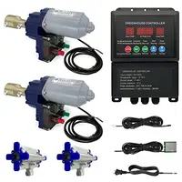 Greenhouse Film Roll Up Motors 2 Set Side Motor System with Intelligent Thermostat DC24V Safe Motor Water Resistant Install on 1