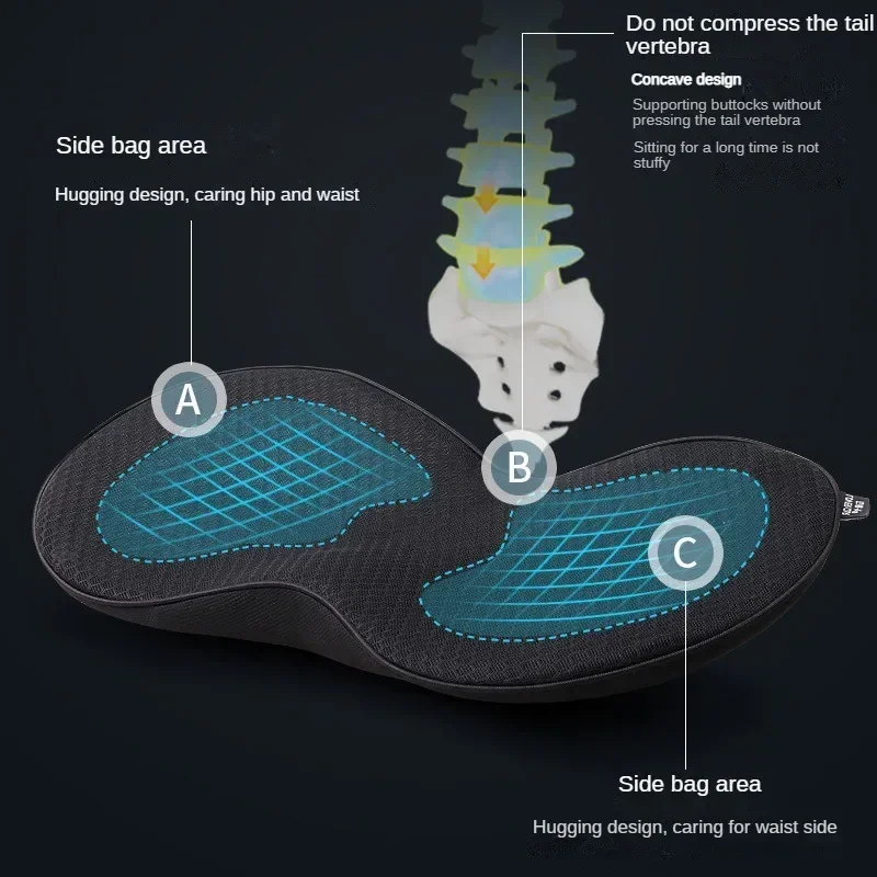 Car seat cushion Car Seat Cushion Lumbar Support Pad Memory Foam Breathable Relief Universal Driver and Passenger Comfort Back Pain Relief