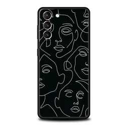 Minimalist Abstract Line Art Phone Case - Shockproof TPU Shell - S22 Plus 5G (A1)