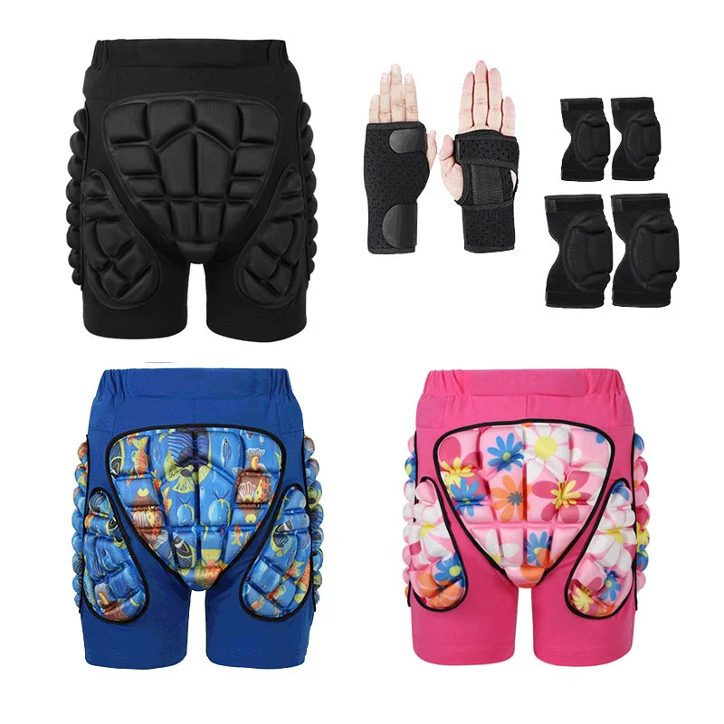 Roller Skates Skateboard Protector Adult Child Sport Skiing Safety Protective Shorts Armor Pad Hip Palm Knee Elbow Protector