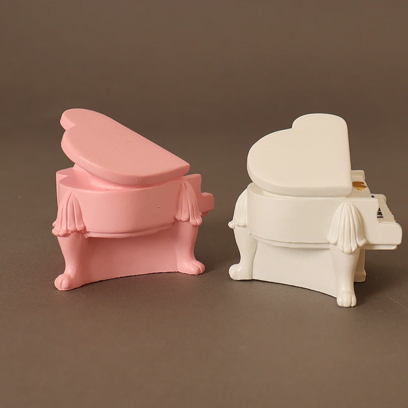 1Set 1:12 Dollhouse Miniature Grand Piano With Stool Mini Musical Instruments Model Living Scene Decor Toy Doll House Accessory world musical instruments