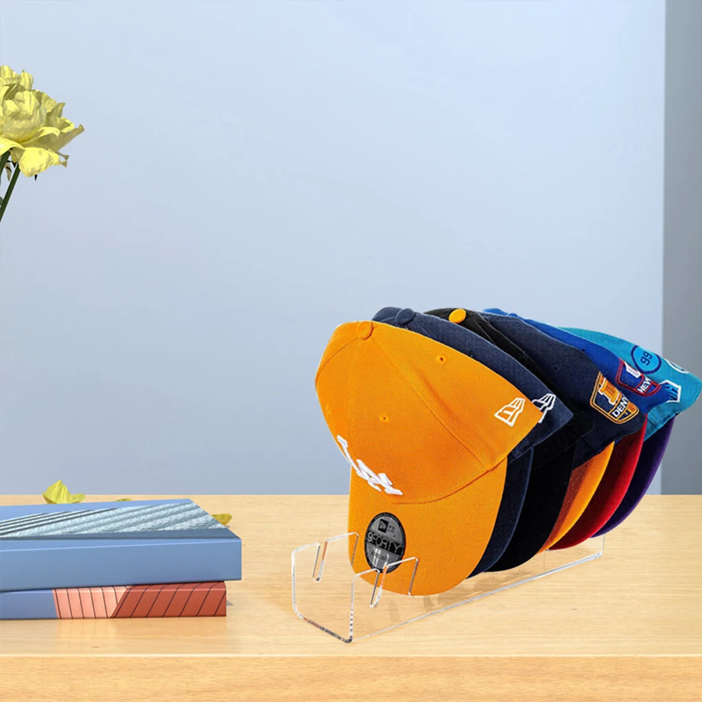 

Acrylic Baseball Caps Hat Stand Fashionable And Space-Saving Display Stand No Installation Required Transparent
