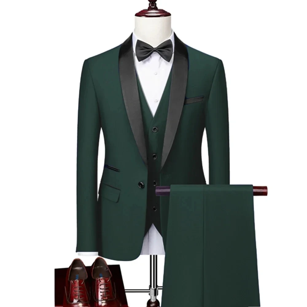 Mens Suit Three Pieces Jacket Trousers Set 5XL 6XL