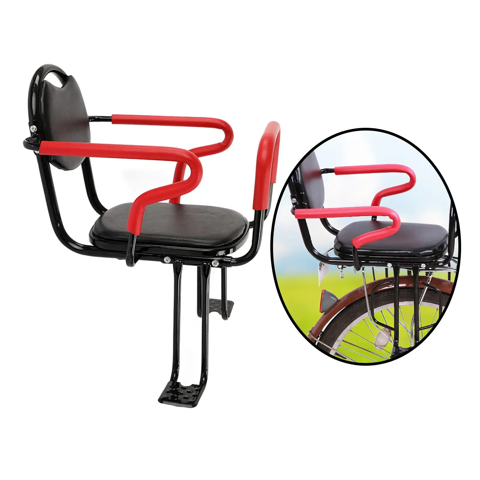 Stable Rear Mount Child Seat Footrest Safe Baby Electric Bike Cycling Bicycle Accessory Bicycle Safety Seat Baby Highchair Footrest