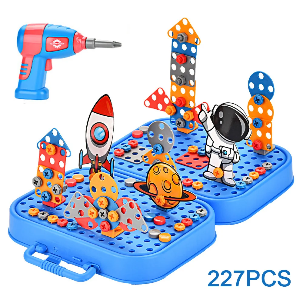 227 Pcs Enfant Puzzle 3D, Construction Enfant Jeu Kit Mosaique