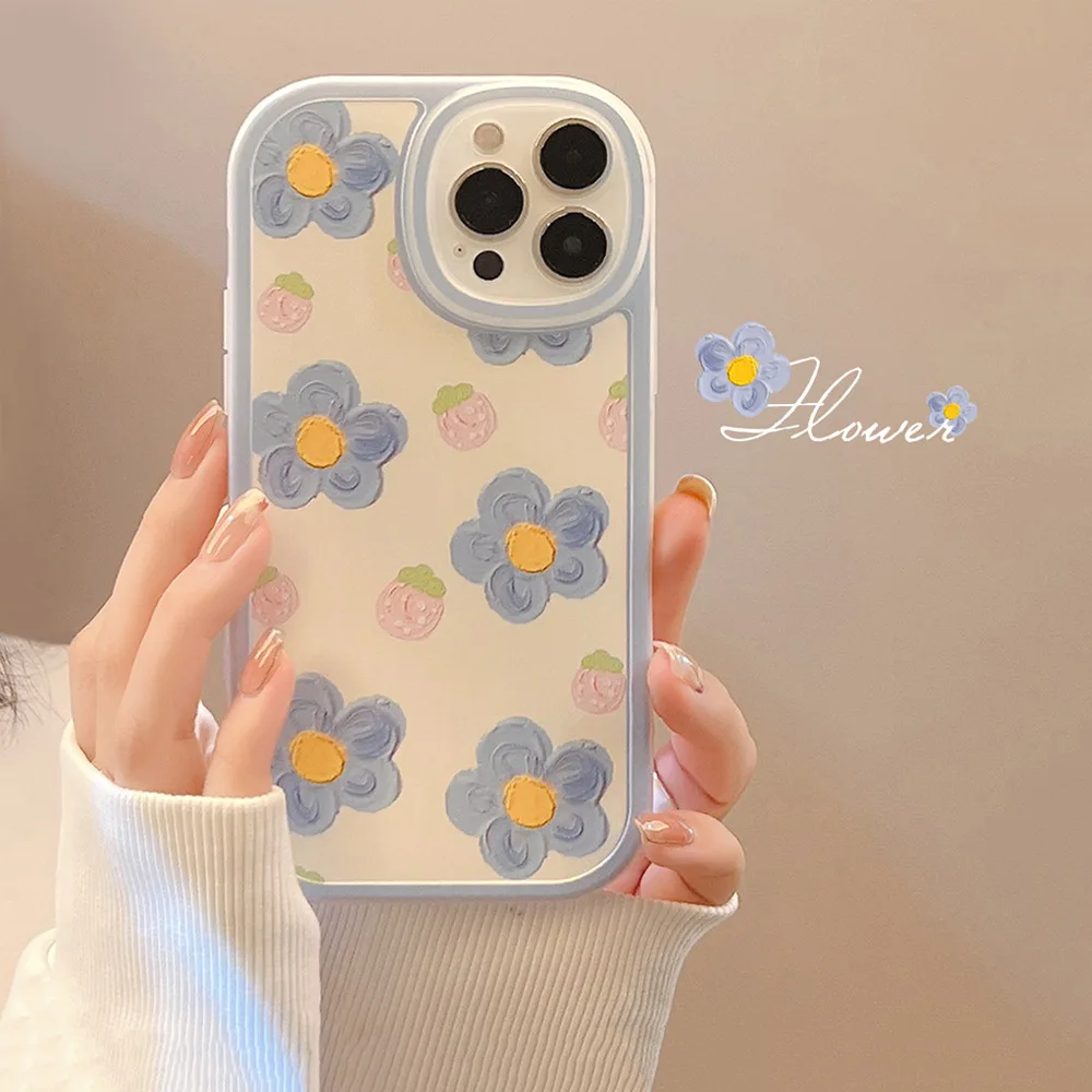 

iPhone Flower Case, Pink and White Soft TPU Back Cover, 14, 13, 12, 11 Pro Max, 12 Mini, 7, 8 Plus, XS Max, X, XR, New Arrival,