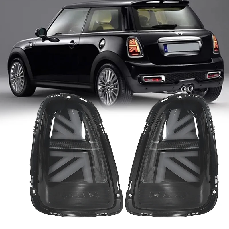 

For JCW Union Jack Dynamic Full LED Tail Lights Assembly Smoke Lens Fit for Mini Cooper R56 R57 R58 R59 2007‑2015