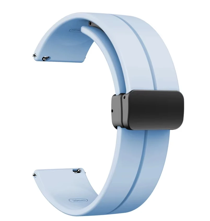Magnetic Silicone Watch Strap, 22mm & 20mm Options, Universal Fit