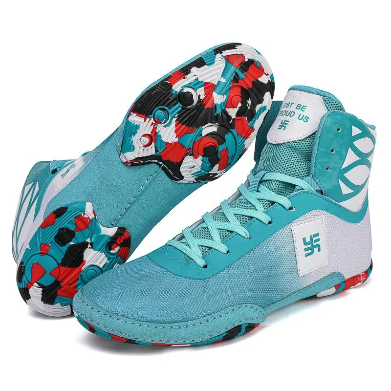 Men's Wrestling & Boxing Boots, High Top For Indoor Performance_voghion.com